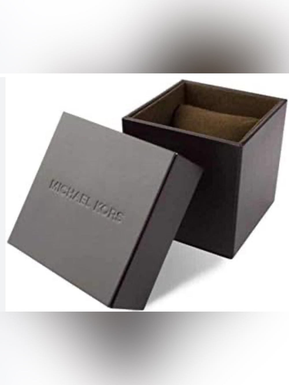 Michael Kors Brown Watch Gift Box with Embossed Logo